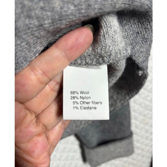 Chiaramente Women M Gray Animal Print Wool Sweater Jacket Winter Career - Picture 6 of 9